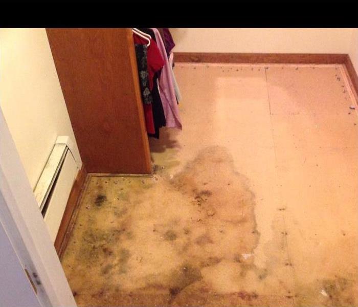 Water Damage in a Master Closet